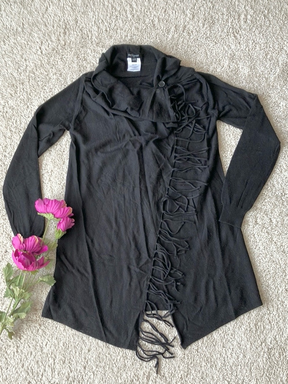 Eclipse | Wrap Sweater with Fringe